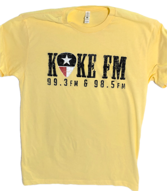 KOKE-FM Logo T-Shirt - Yellow